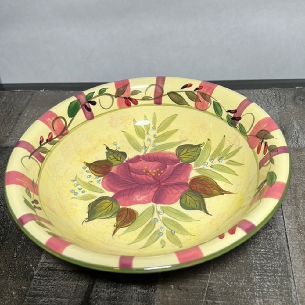 Vintage "Rosie" Hand Painted Bowl from 222 Fifth PTS Inter.